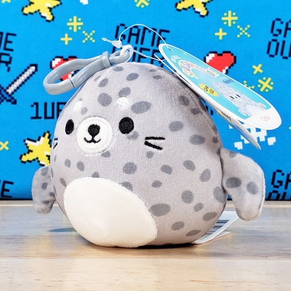 Squishmallow Isis the Spotted Seal 3.5" Clip UltraSoft Stuffed Sealife Plush NWT - Picture 6 of 12